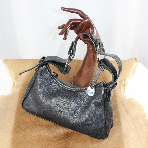 Dooney & Bourke Handbags - (EUC) Vintage Dooney & Bourke 1975 Anniversary Series Black Pebble Leather Hobo